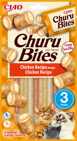 INABA CAT CHURU BITES CHICKEN Przysmak dla kota z kurczakiem 3x10g