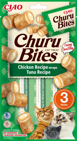 INABA CHURU BITES CHICKEN WRAPS TUNA 3X10g