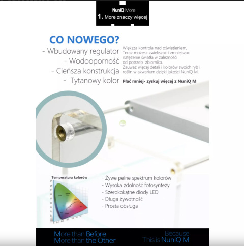 NuniQ WRGB M30 [21W] - lampa LED do akwarium 29-50cm