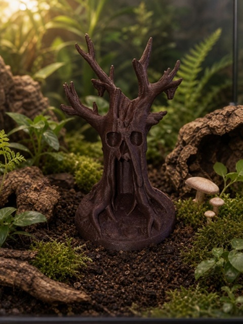 Mroczna Dekoracja "Drzewo Czaszki" – do akwarium i terrarium
