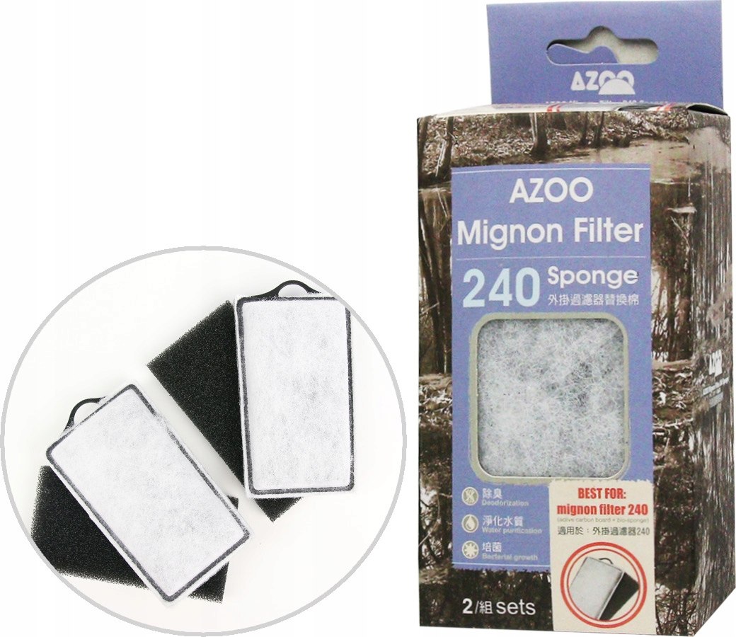 AZOO Mignon Filter Sponge 240 Wkłady do Mignon 240